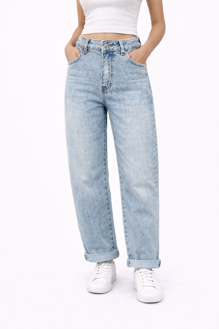 Elena Sparkle Balloon Jeans – Light Blue HelloMiss H886-8