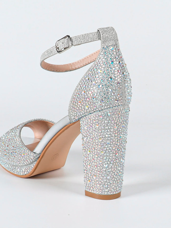 Celestia Crystal Block Heels Y490