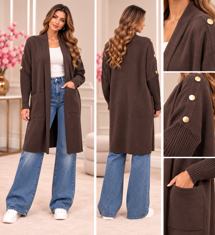 Sophia Longline Knit Cardigan B1907