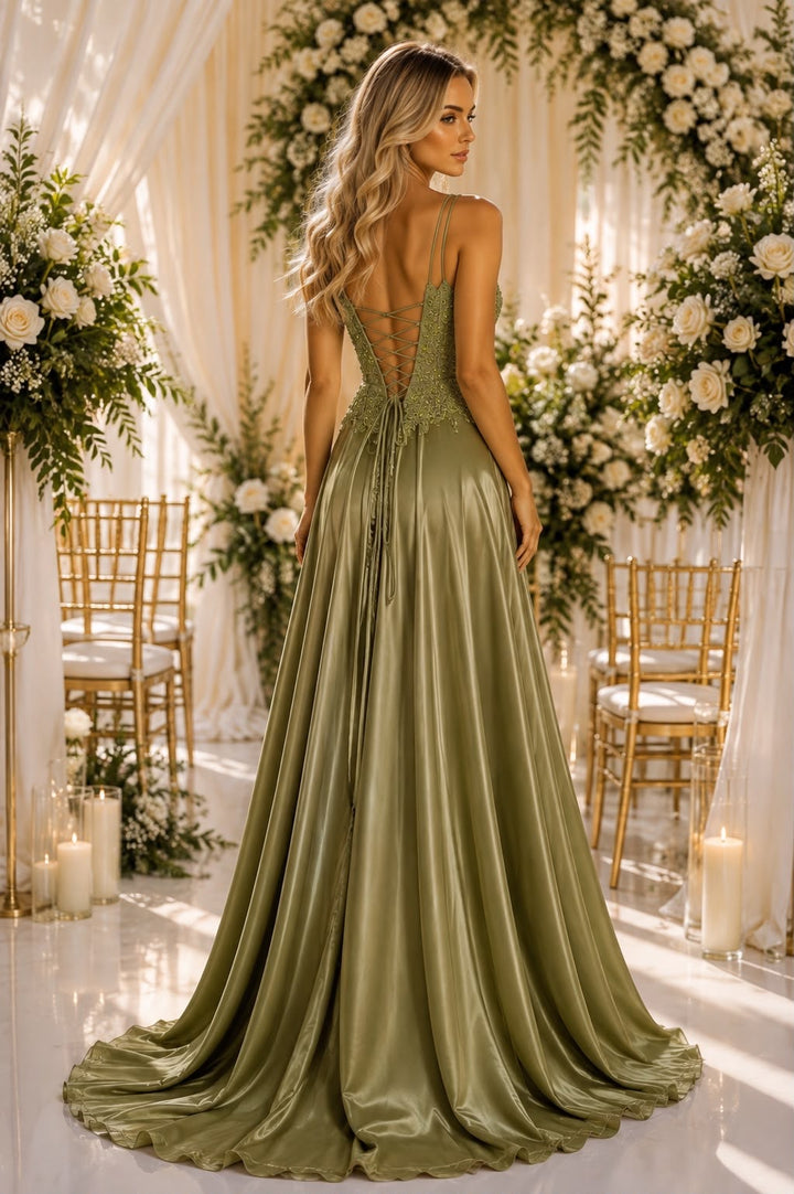 Celeste Lace Satin Gown 9471