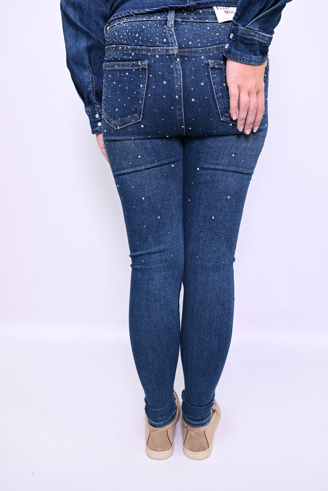 Glamour Denim Jeans met Strassdetails HelloMiss H931-1