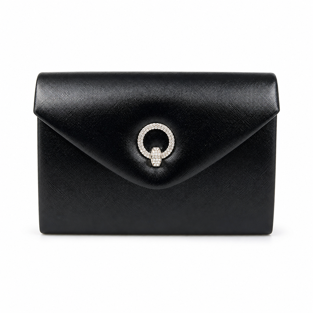 Elegance Ring Clutch – Luxe Avondtas met Strass Sluiting HL3505