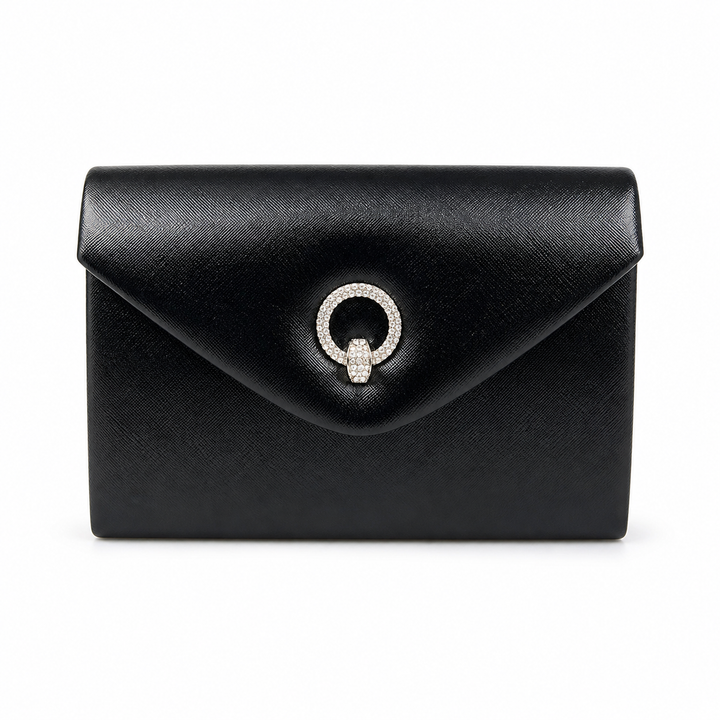 Elegance Ring Clutch – Luxe Avondtas met Strass Sluiting HL3505