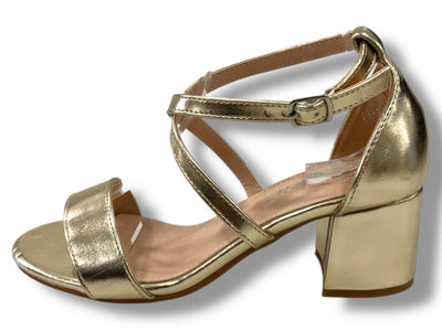 Stijlvolle Metallic Sandalen met Blokhak FI-218