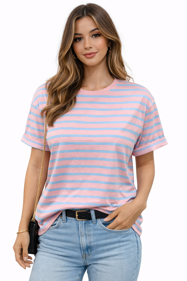Candy Stripe Oversized Tee 3262