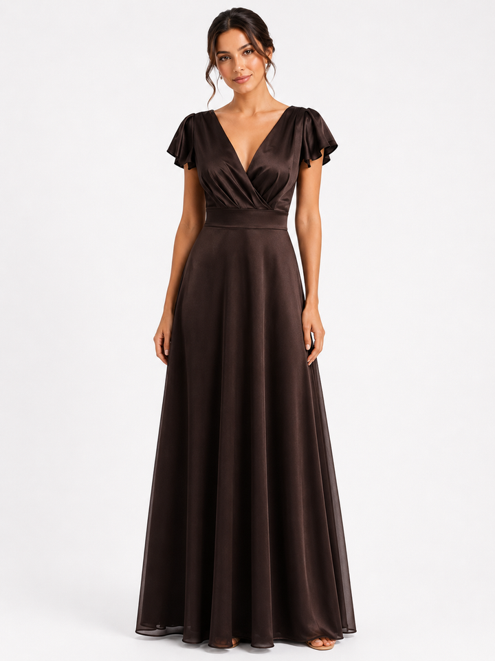 Luna Satin Glamour Jurk 6540