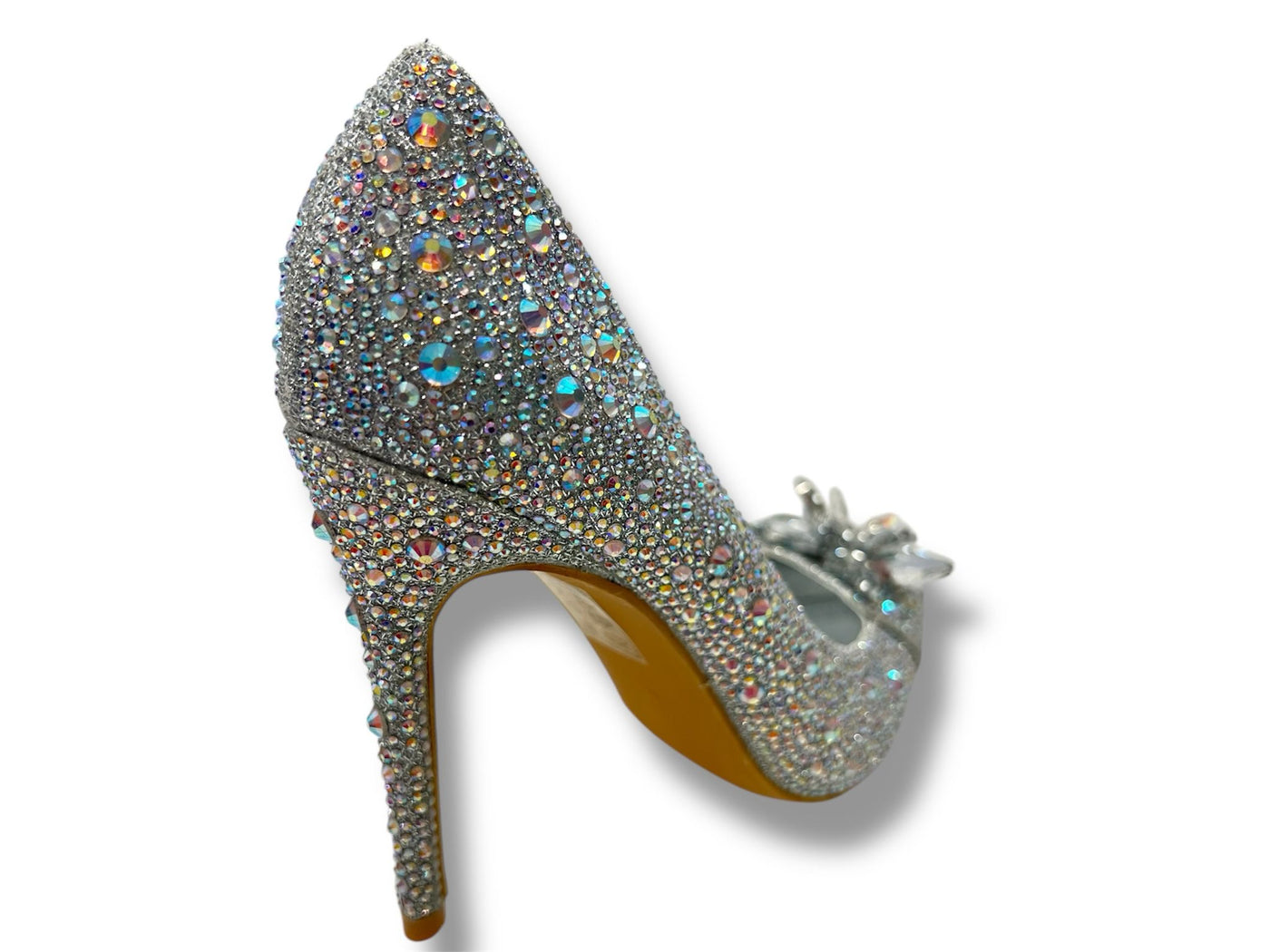 Glinsterende Luxe Hakken met Strass en Bloemdecoratie EG1640B