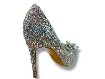 Glinsterende Luxe Hakken met Strass en Bloemdecoratie EG1640B