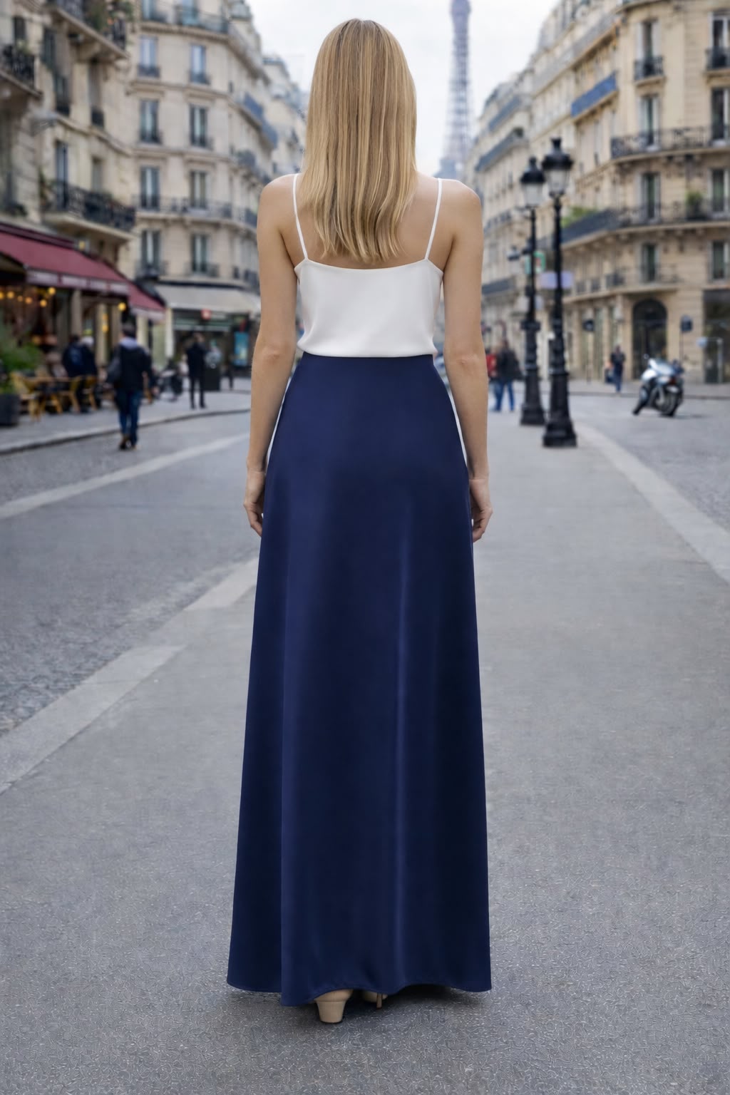 Paris Satin Maxi Skirt 2503