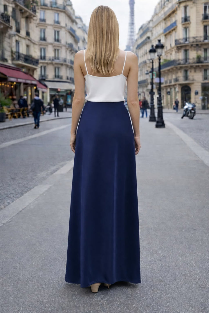 Paris Satin Maxi Skirt 2503