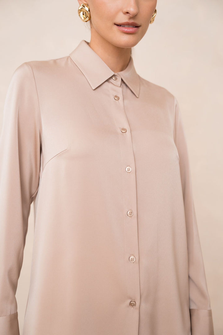 Blouse satijn Champagne Drift CH-7973