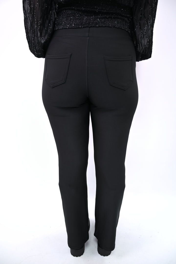 Midnight Contour” – Tailored Black Pants R259