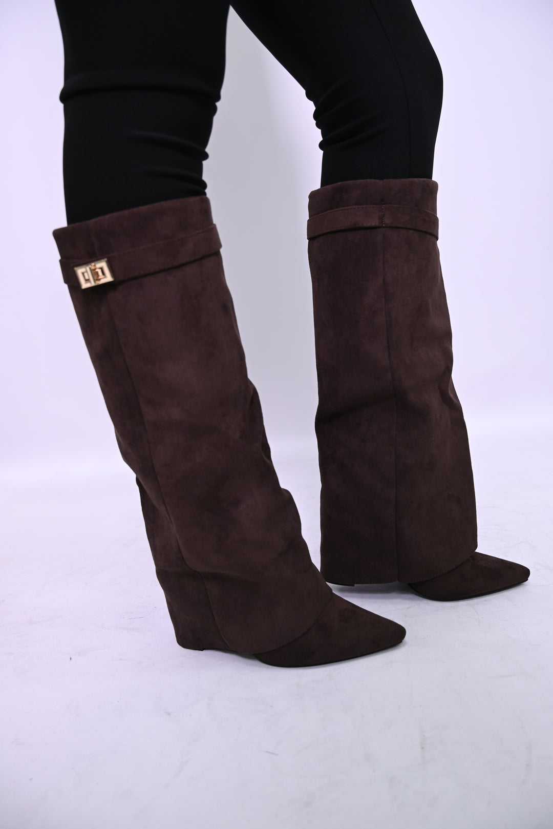 Lange Sharkboots Suède 6885