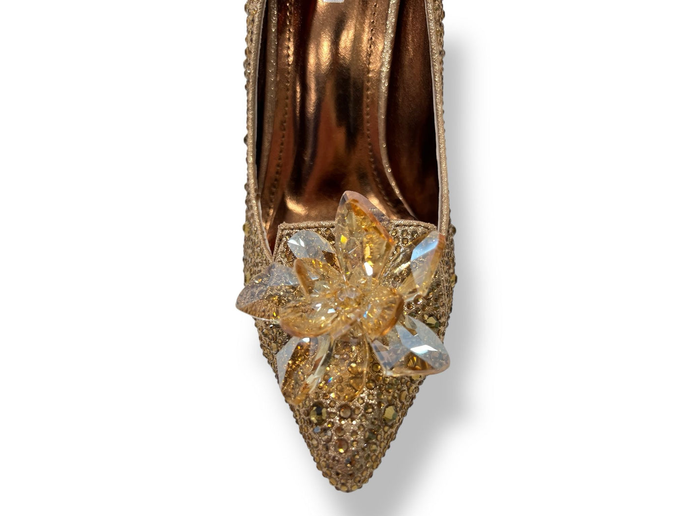Glinsterende Luxe Hakken met Strass en Bloemdecoratie EG1640B