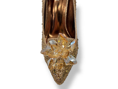 Glinsterende Luxe Hakken met Strass en Bloemdecoratie EG1640B