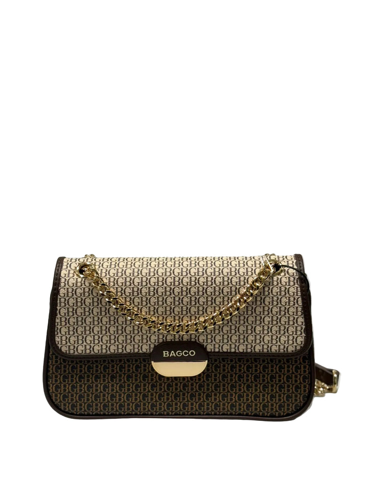 Monogram Chic Schoudertas – Black & Beige BC80033