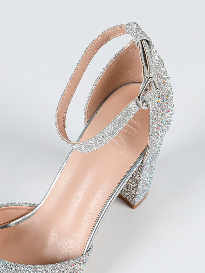 Celestia Crystal Block Heels Y490