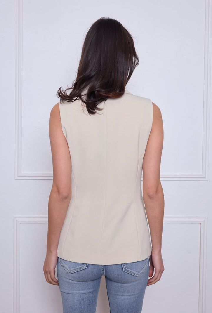 Monaco Luxe Sleeveless Blazer Gilet 7501