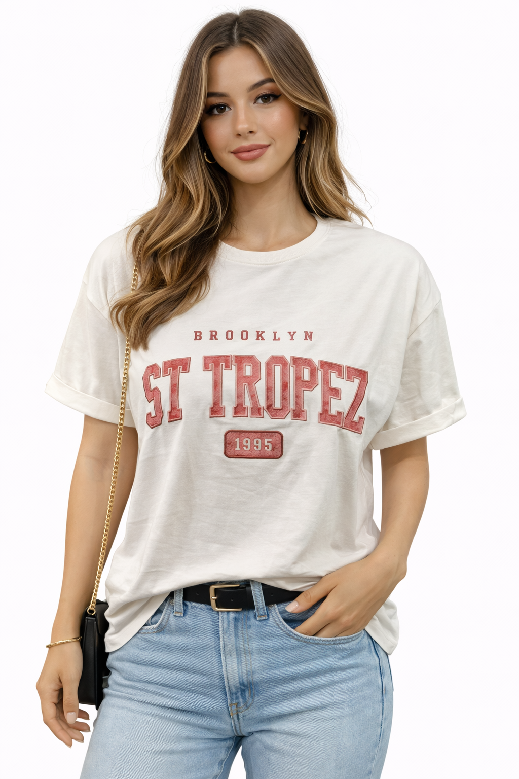 St Tropez City Luxe Tee Y179