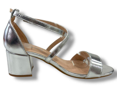 Stijlvolle Metallic Sandalen met Blokhak FI-218
