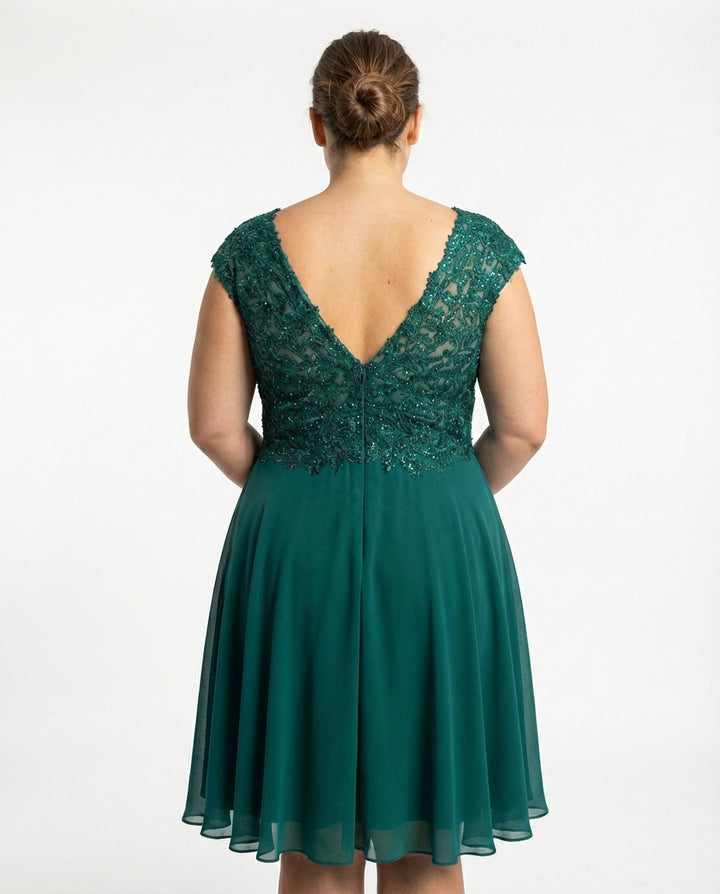 Cocktailjurk Queensize Émeraude Élégance 9409