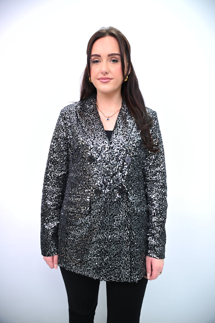 Blazer Paillette Sequin Blazer Cherry Koko 8309