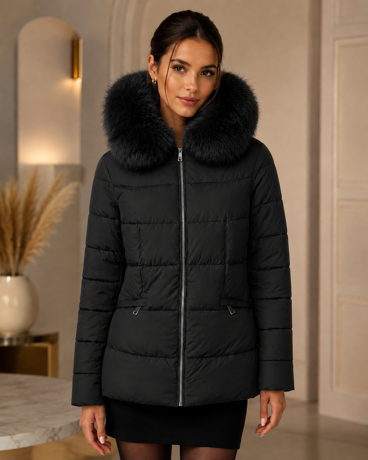 Elena Puffer Jas met Afneembare Bontkraag
OB268012