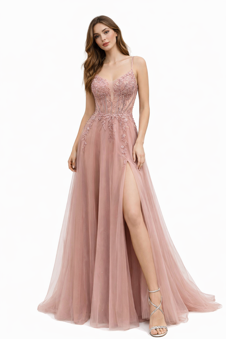 Rosé Elegance Gala Jurk 6778H