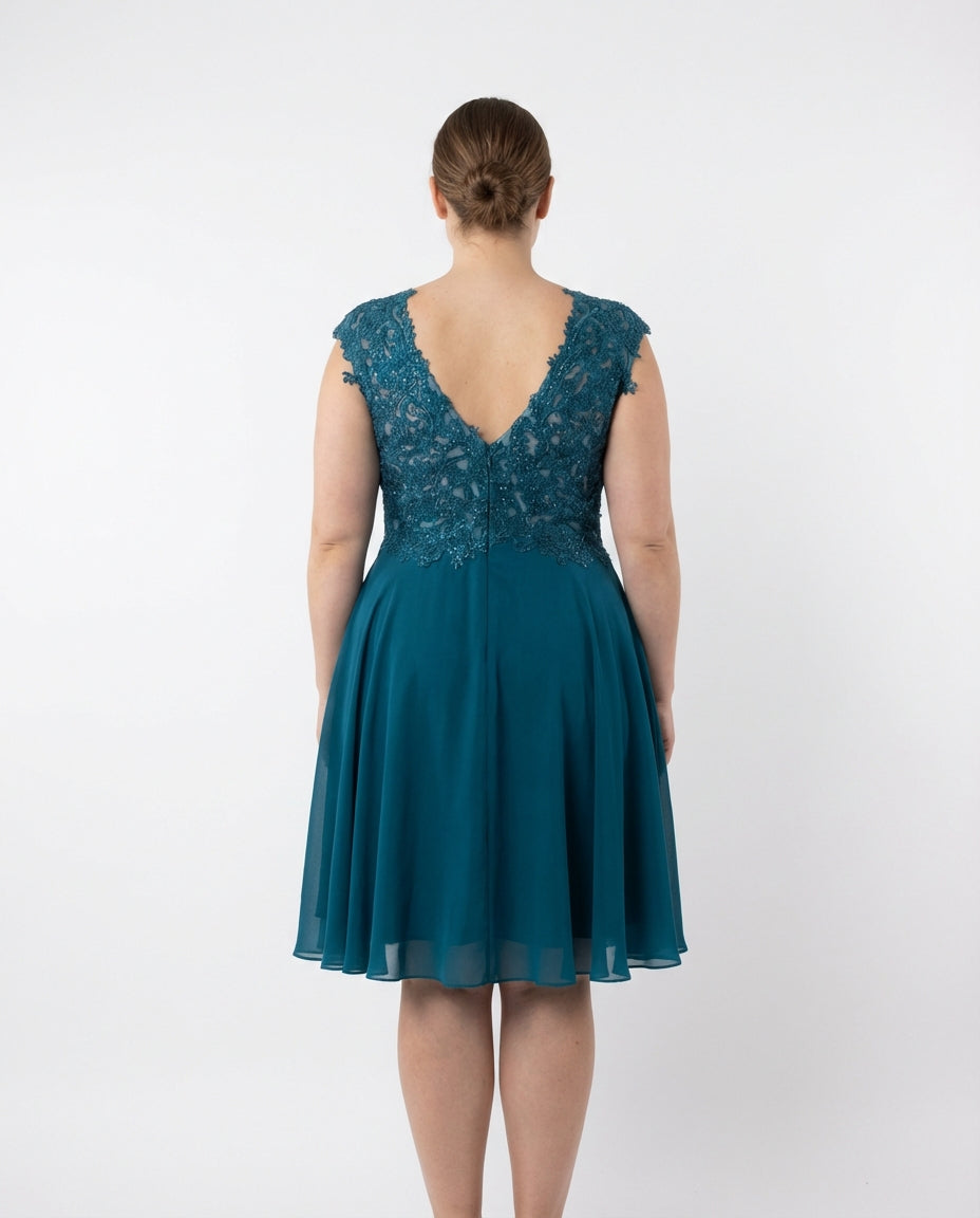 Cocktailjurk Queensize Émeraude Élégance 9409