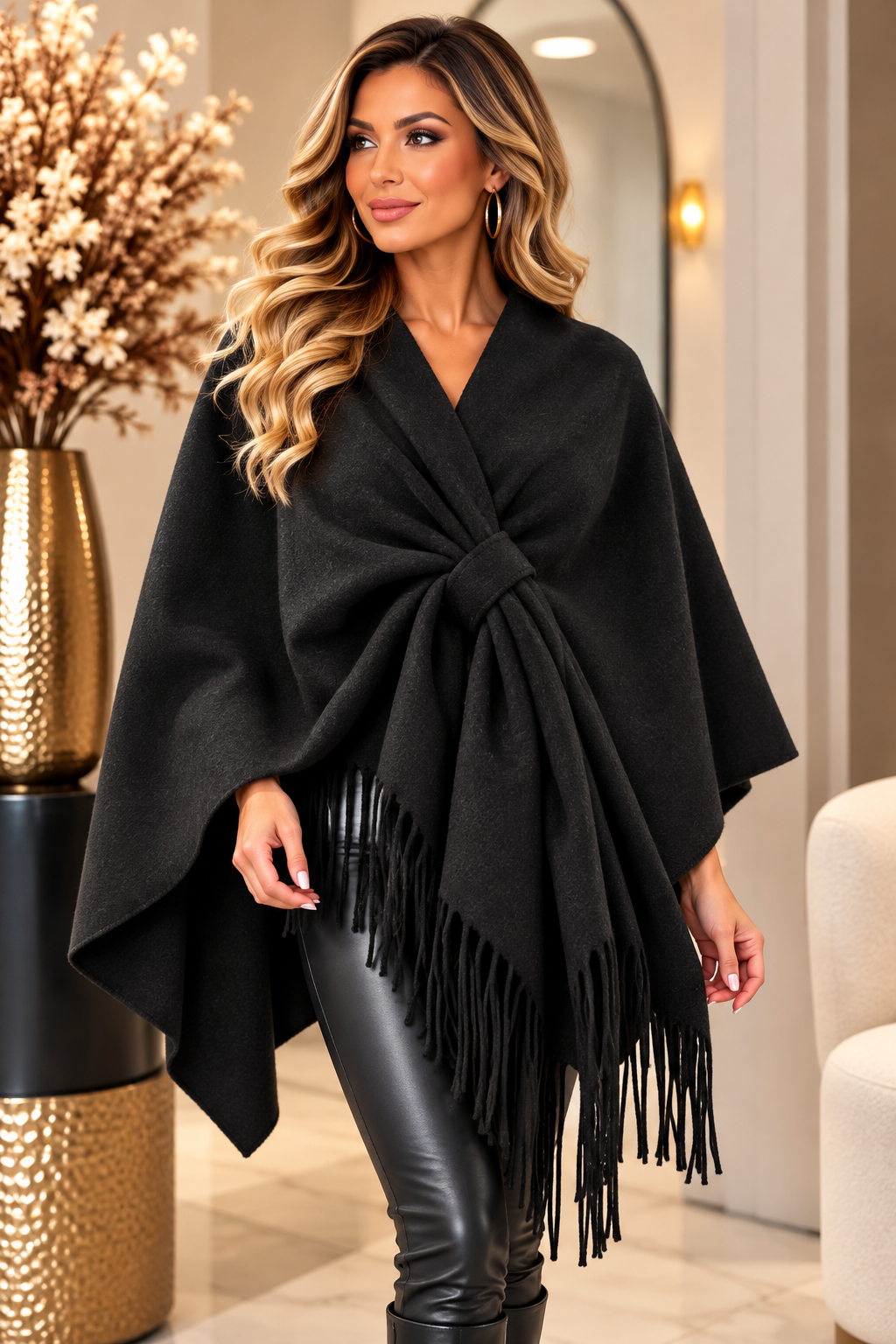 Elegant Soft Touch Poncho