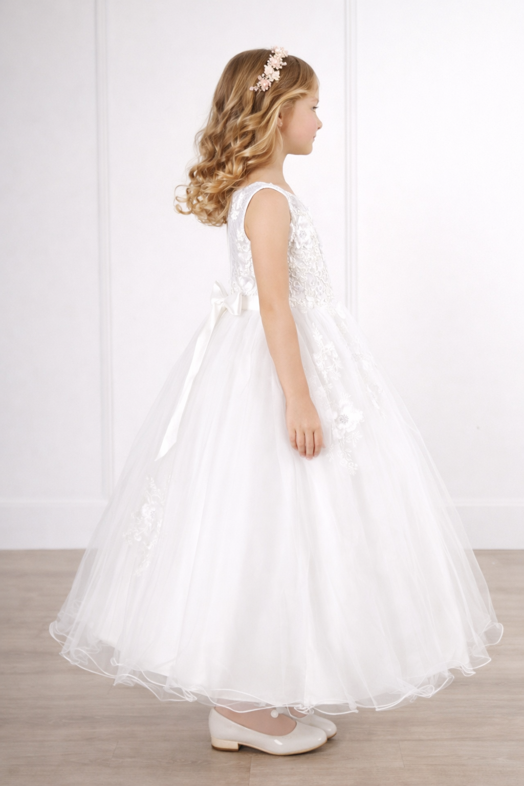 Ivory Blossom Luxe Kinderjurk 3251