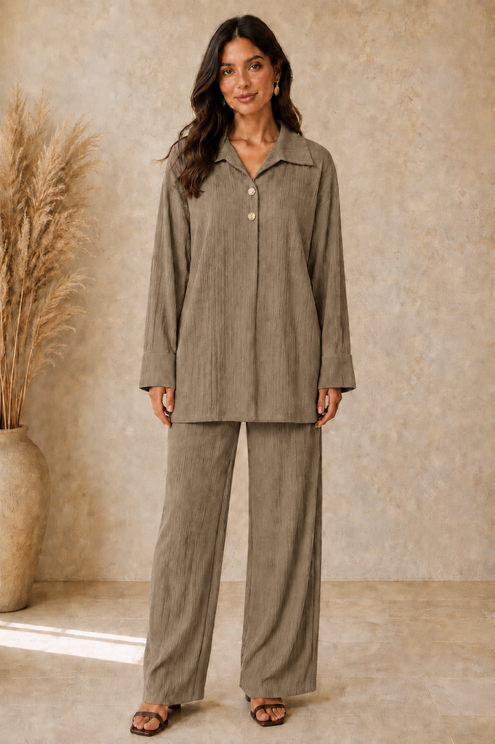 Amélie Luxe Ribbed Two-Piece Set