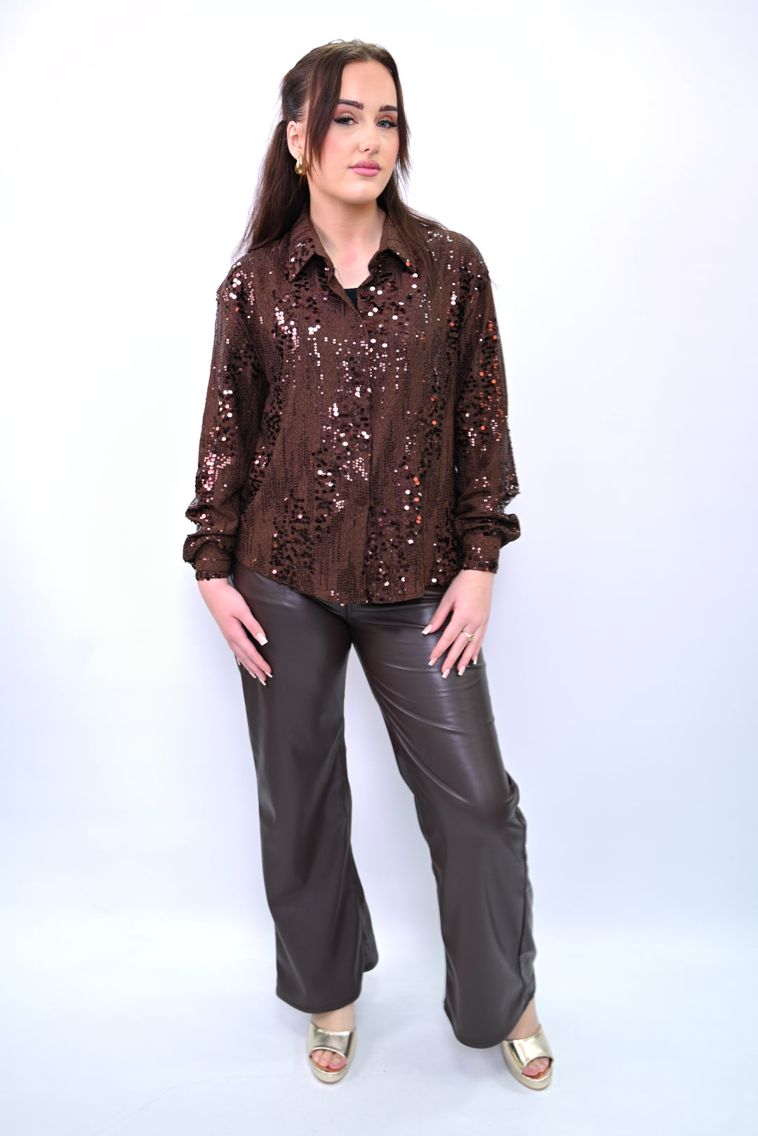 Noir Pulse Sequin Top CY5367A