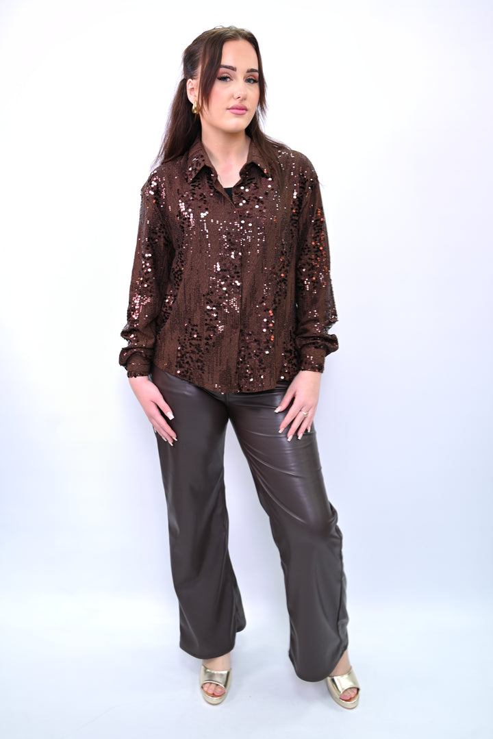 Noir Pulse Sequin Top CY5367A