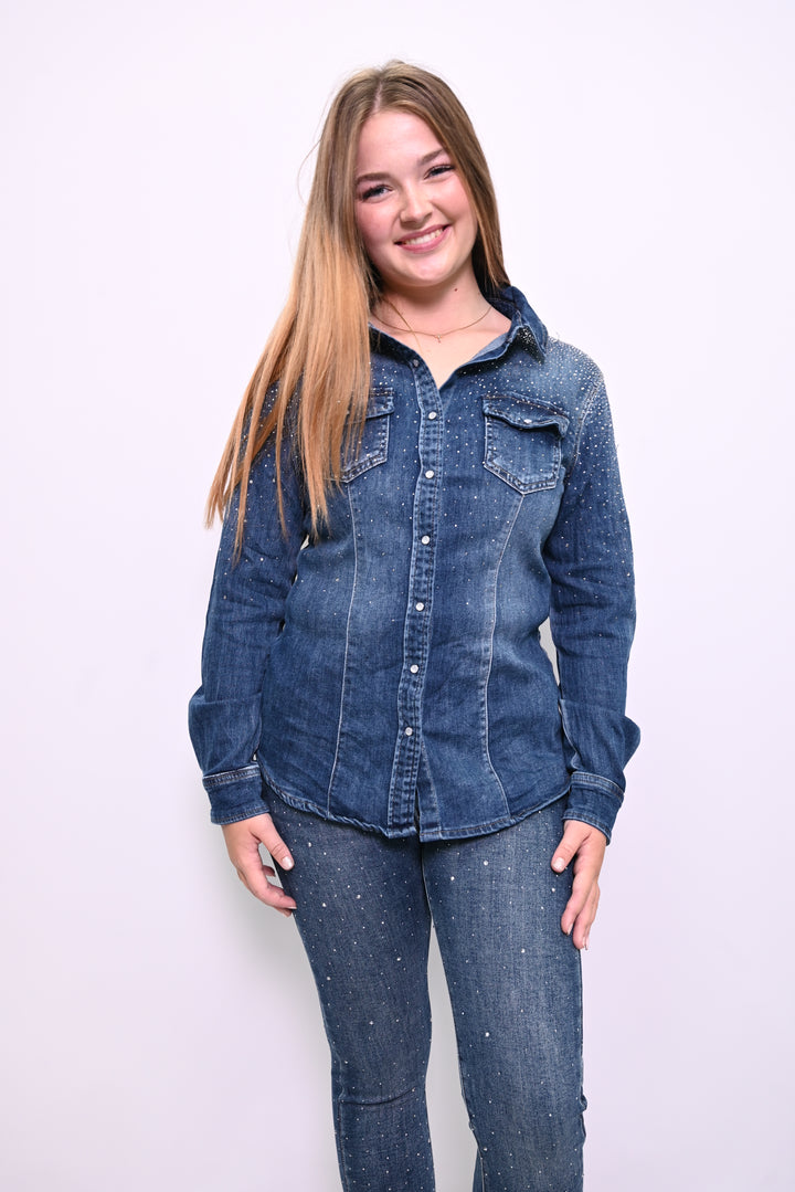 Sparkle Denim Blouse M2293