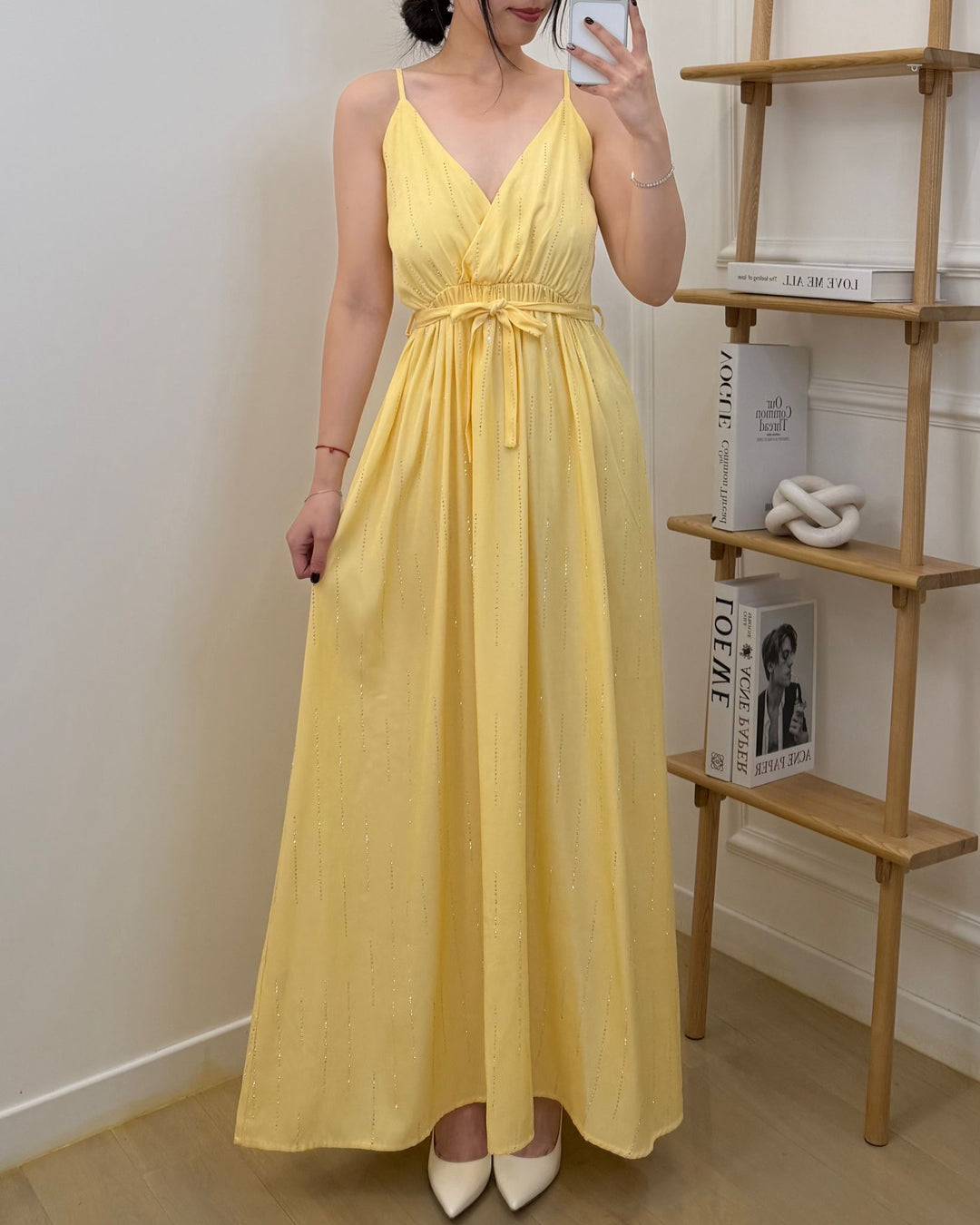 Celeste Shimmer Maxi Dress – Sage Green AZ624