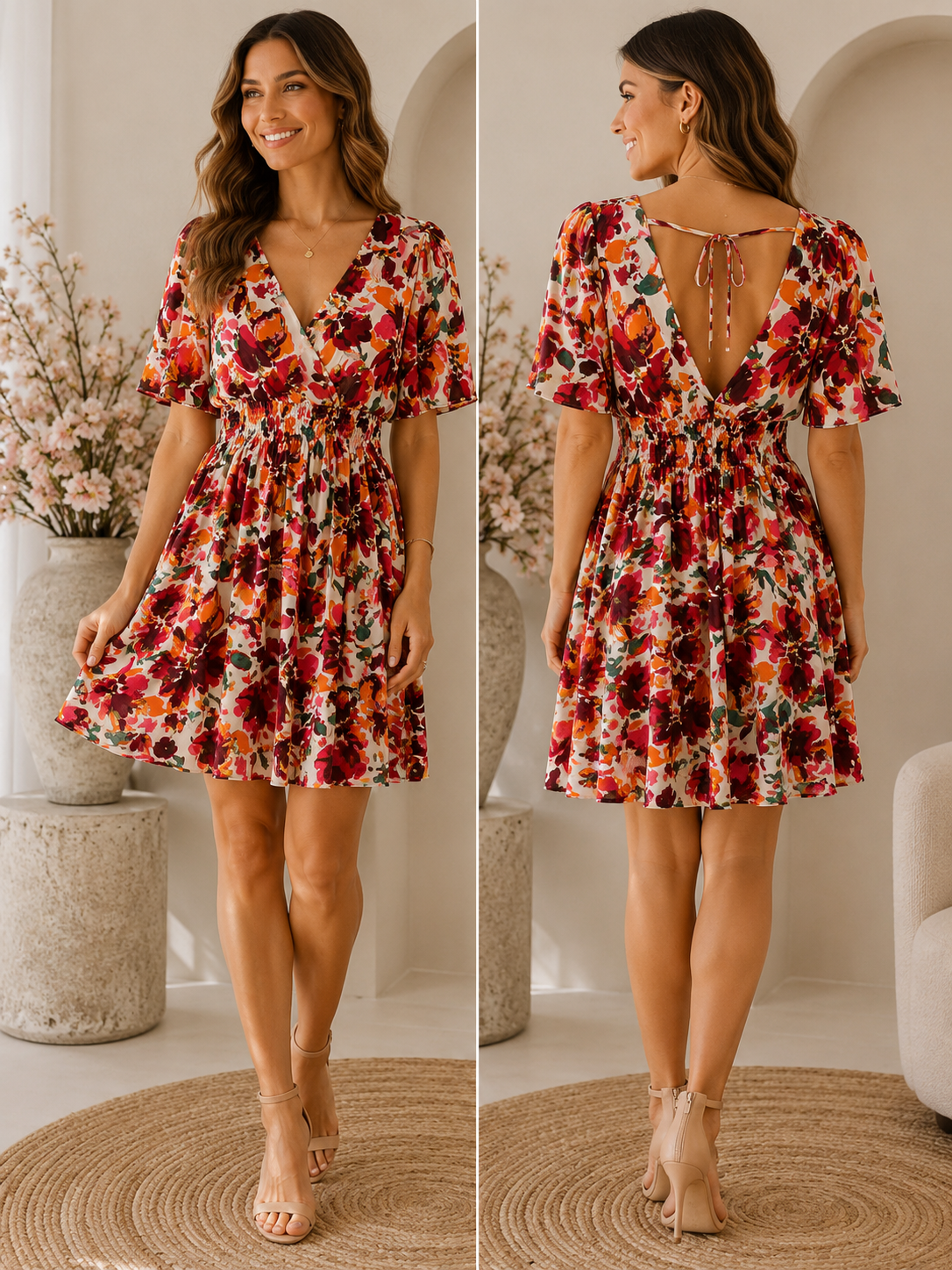 Valentina Floral Jurk – Sunset Bloom 55196