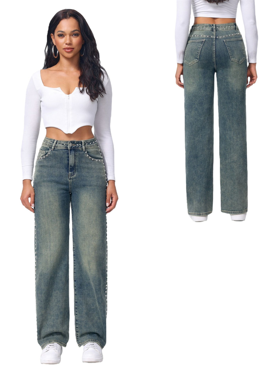 Wideleg Midnight Edge studs HelloMiss HM1516