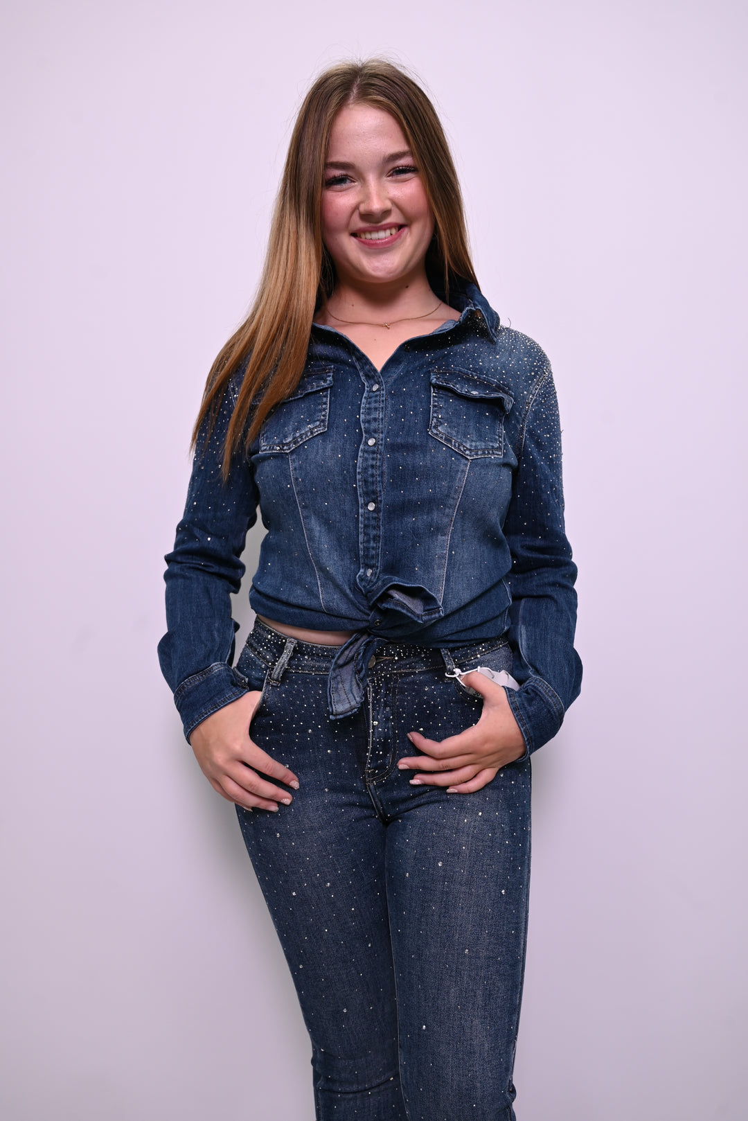 Sparkle Denim Blouse M2293