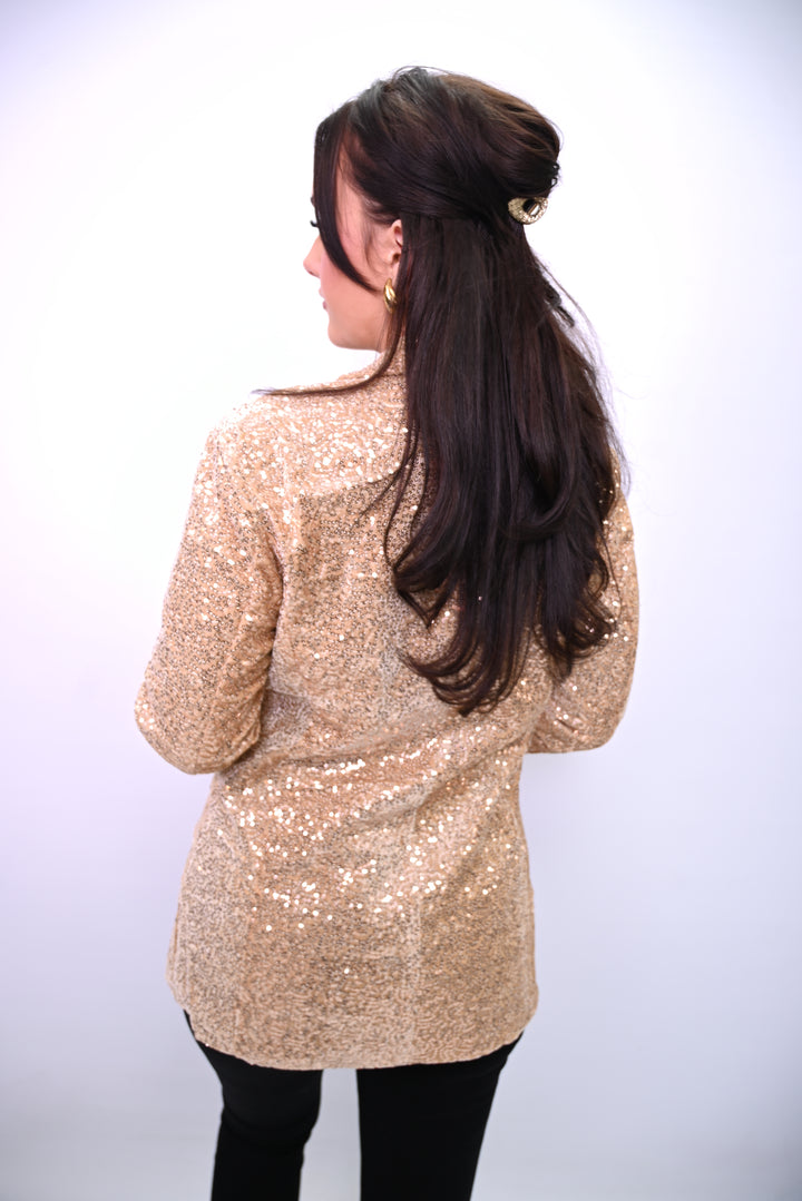 Blazer Paillette Sequin Blazer Cherry Koko 8309