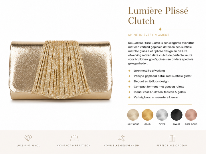 Lumière Plissé Clutch 1399
