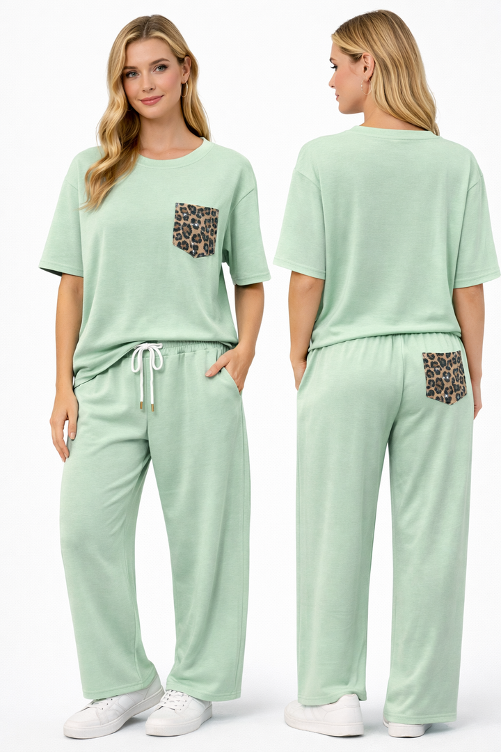 Leopard Pocket Lounge Set – Wide Leg Edition 2372