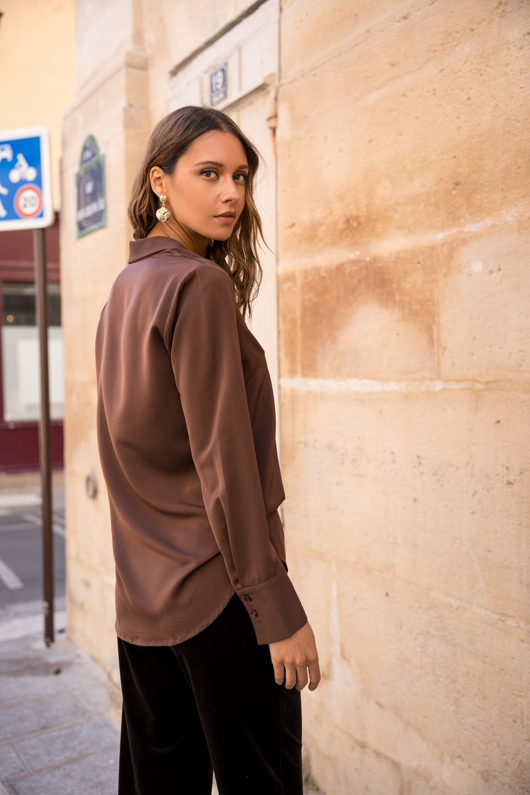 Blouse satijn Champagne Drift CH-7973