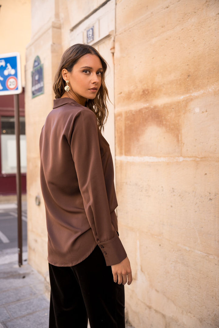 Blouse satijn Champagne Drift CH-7973