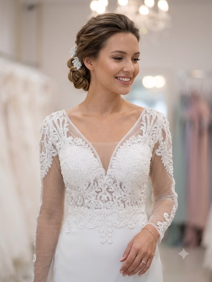 Elara Lace Mermaid Wedding Dress TL-0185