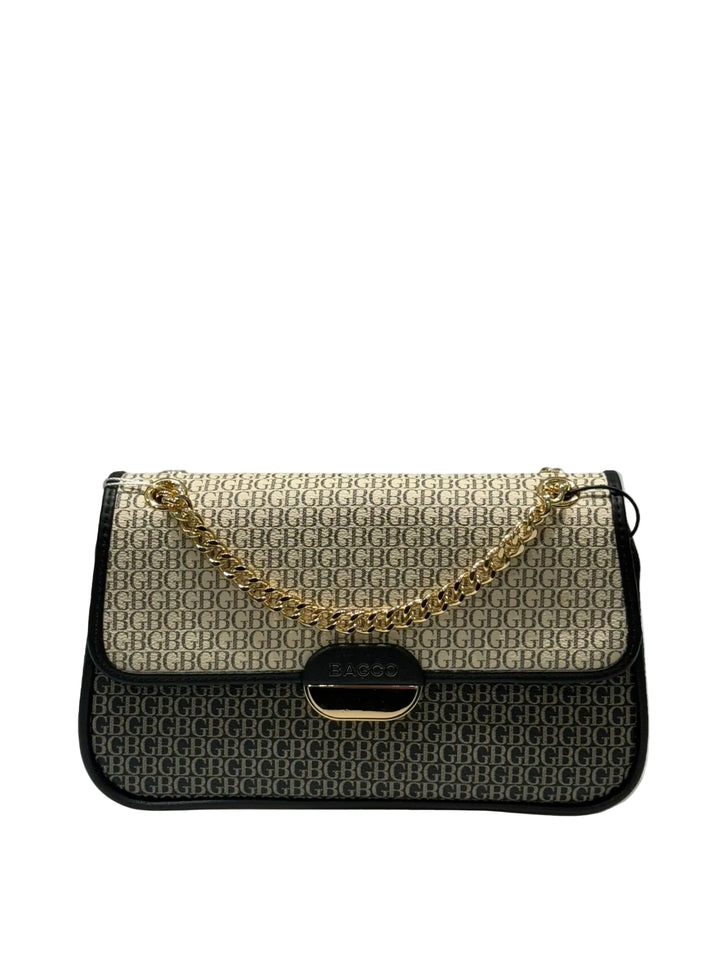 Monogram Chic Schoudertas – Black & Beige BC80033