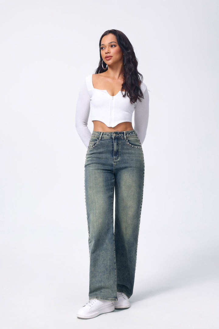 Wideleg Midnight Edge studs HelloMiss HM1516