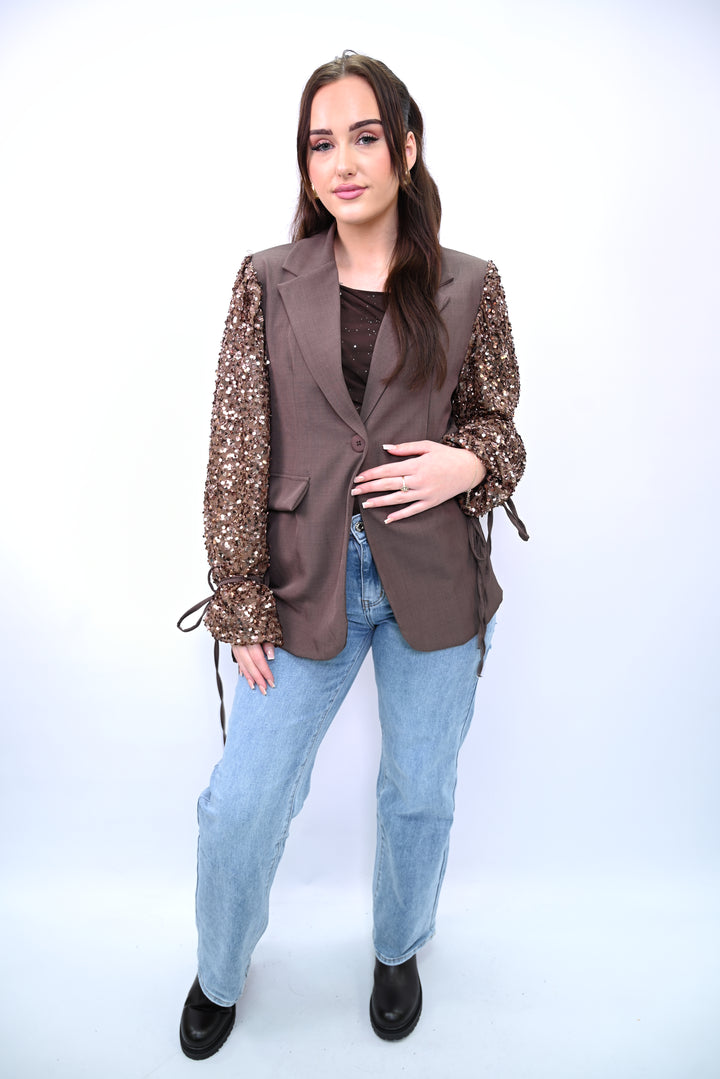 Sequin Sleeve Blazer 87602
