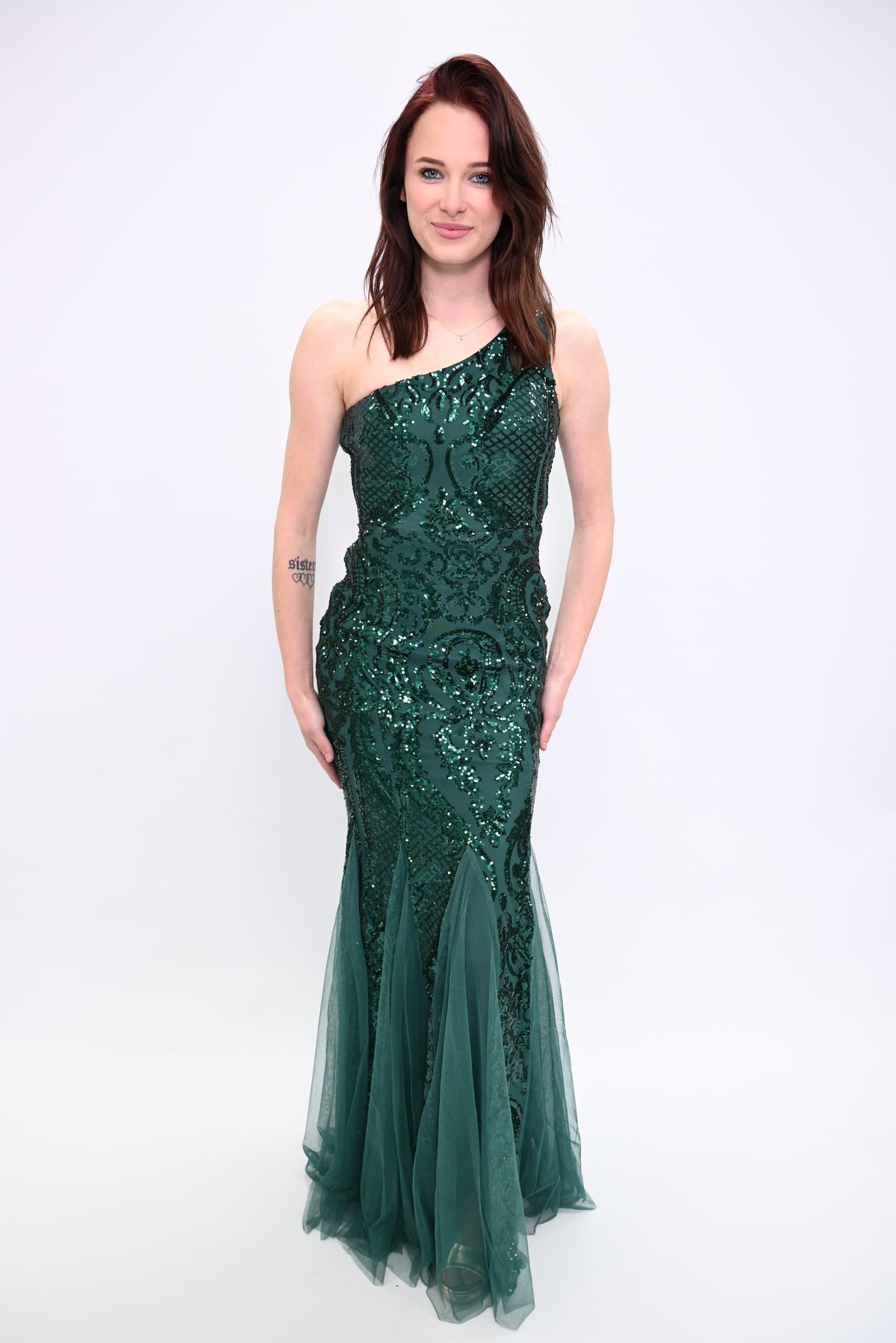 Midnight Elegance – One-shoulder avondjurk met verfijnde details 16552