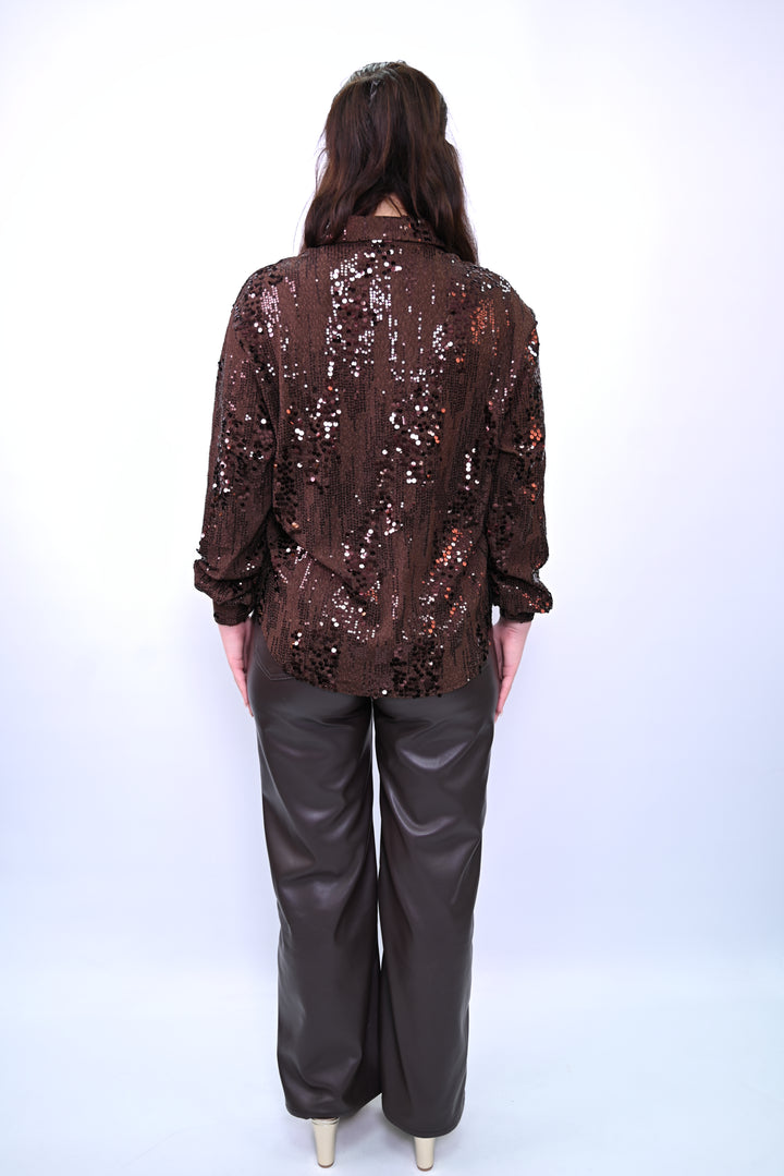 Noir Pulse Sequin Top CY5367A